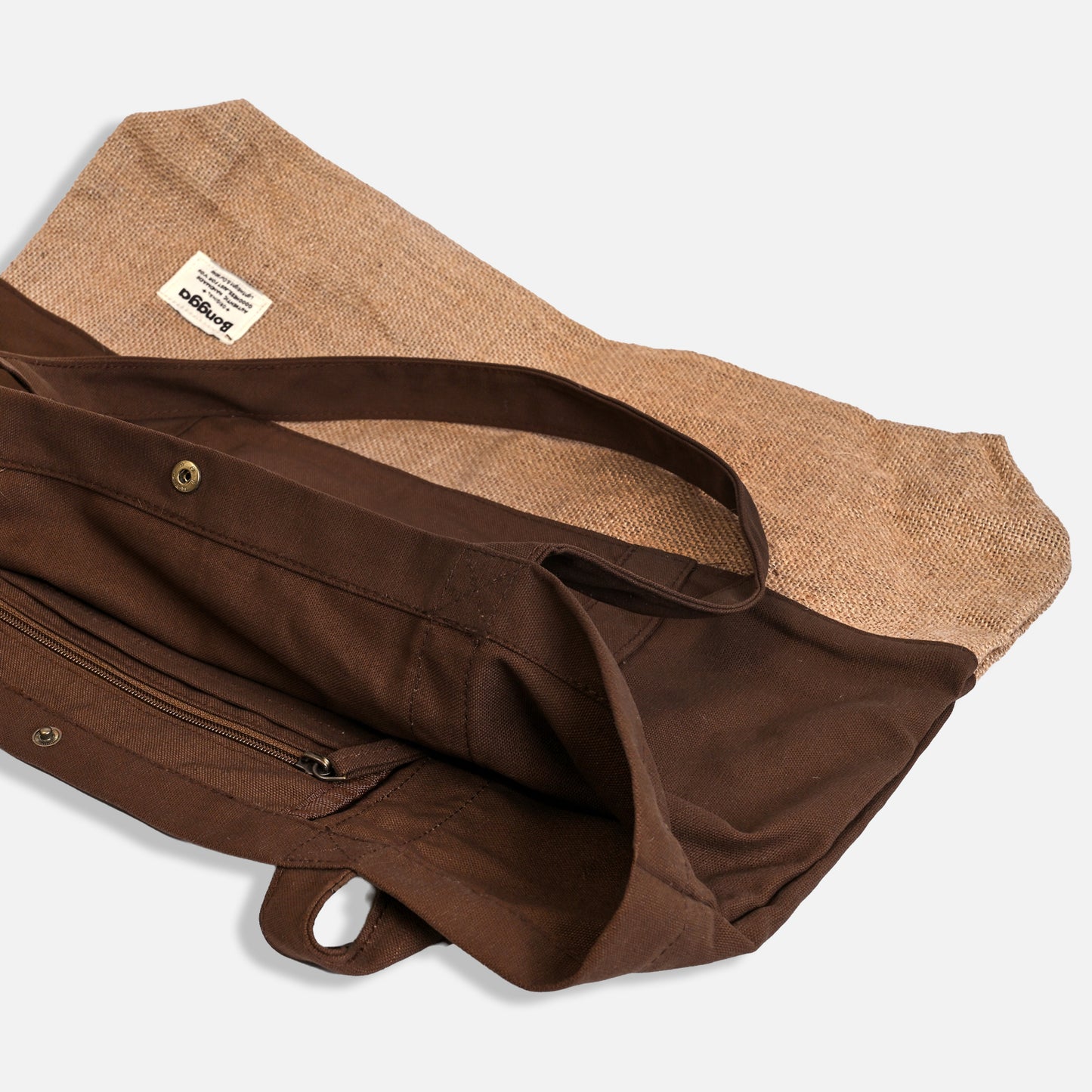 Cinnamon color and natural jute two-tone tote bag from Bongga Escape Collection.